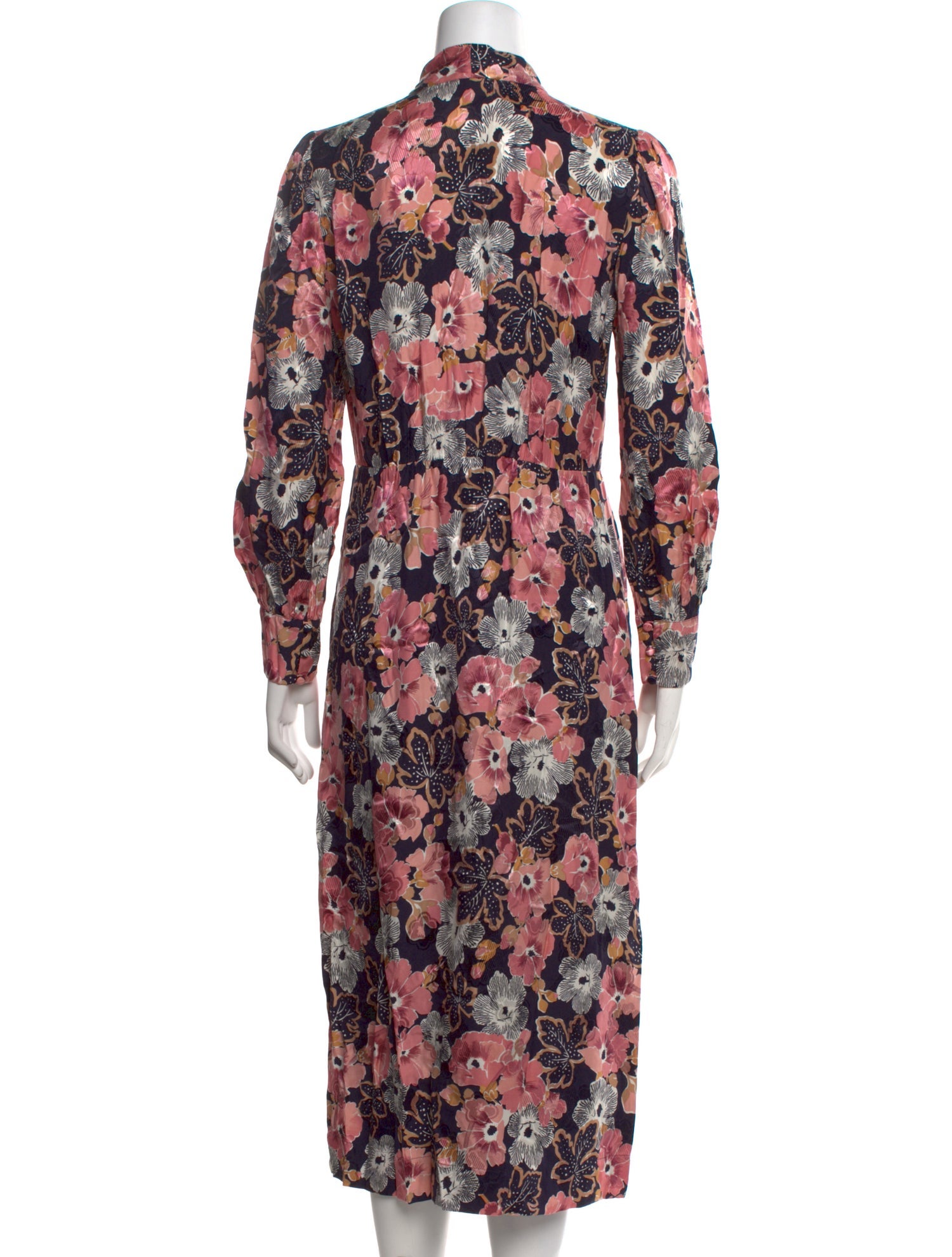 Rebecca Taylor Floral Print Midi Length Dress